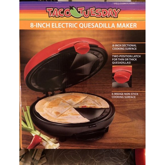 Nostalgia Kitchen Taco Tuesday Tteqm8rd Deluxe 8inch 6wedge